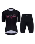 HOLOKOLO Kurzarm Radtrikot und Shorts - CYCLIST ELITE LADY - Schwarz