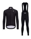 HOLOKOLO Langarm Radtrikot und Hose - STARLIGHT WINTER - Schwarz