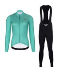 HOLOKOLO Langarm Radtrikot und Hose - STARLIGHT LADY W - Schwarz/Hellblau