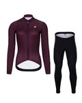 HOLOKOLO Langarm Radtrikot und Hose - STARLIGHT LADY W - Schwarz/Lila