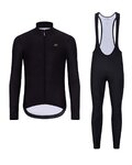HOLOKOLO Langarm Radtrikot und Hose - PHANTOM WINTER - Schwarz