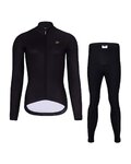 HOLOKOLO Langarm Radtrikot und Hose - PHANTOM LADY WINTER - Schwarz