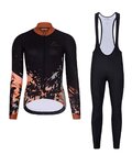 HOLOKOLO Langarm Radtrikot und Hose - CAMOUFLAGE LADY W - Braun/Schwarz