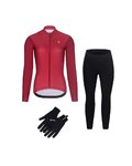 RIVANELLE Fahrradjacke und Hose für den Winter - PERFORMANCE WINTER - Schwarz/bordeaux