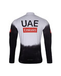BONAVELO Langarm Radtrikot und Hose - UAE 2025 WINTER - Weiß/Schwarz