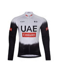 BONAVELO Langarm Radtrikot und Hose - UAE 2025 WINTER - Weiß/Schwarz