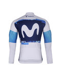 BONAVELO Langarm Radtrikot und Hose - MOVISTAR 2025 WINTER - Blau/Schwarz/Weiß