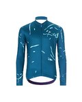 HOLOKOLO Langarm Radtrikot und Hose - PASSION WINTER - Schwarz/Blau