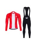 BONAVELO Fahrradjacke und Hose für den Winter - POLAND WINTER - Weiß/Rot