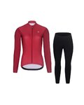 RIVANELLE Fahrradjacke und Hose für den Winter - PERFORMANCE WINTER - bordeaux/Schwarz