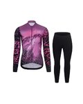 RIVANELLE Fahrradjacke und Hose für den Winter - ROSESCAPE WINTER - Lila/Schwarz