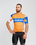 BONAVELO Kurzarm Radtrikot und Shorts - RABOBANK - Orange/Schwarz/Blau