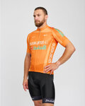 BONAVELO Kurzarm Radtrikot und Shorts - EUSKALTEL - EUSKADI - Schwarz/Orange