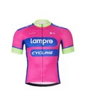BONAVELO Kurzarm Radtrikot und Shorts - LAMPRE - Rosa/Schwarz