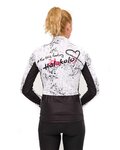 HOLOKOLO Fahrrad-Thermojacke - GRAFFITI LADY - Weiß/Schwarz