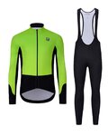HOLOKOLO Fahrradjacke und Hose für den Winter - CLASSIC - Schwarz/Hellgrün