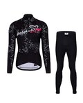 HOLOKOLO Fahrradjacke und Hose für den Winter - GRAFFITI LADY - Schwarz/Weiß