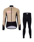 HOLOKOLO Fahrradjacke und Hose für den Winter - ELEMENT LADY - Schwarz/Braun/Beige