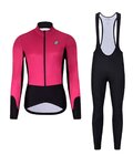 HOLOKOLO Fahrradjacke und Hose für den Winter - CLASSIC LADY - Schwarz/Rosa