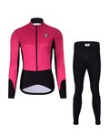 HOLOKOLO Fahrradjacke und Hose für den Winter - CLASSIC LADY - Schwarz/Rosa