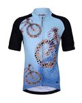 HOLOKOLO Kurzarm Radtrikot und Shorts - RIDERS KIDS - Schwarz/Blau/mehrfarbig