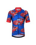 HOLOKOLO Kurzarm Radtrikot und Shorts - CARS - Rot/Schwarz/Blau