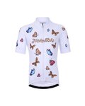 HOLOKOLO Kurzarm Radtrikot und Shorts - BUTTERFLIES - Schwarz/Weiß