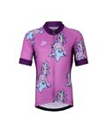 HOLOKOLO Kurzarm Radtrikot und Shorts - UNICORNS - Lila/Schwarz