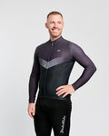 HOLOKOLO Langarm Fahrradtrikot für den Winter - ARROW WINTER - Schwarz/Grau