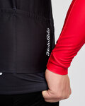HOLOKOLO Langarm Fahrradtrikot für den Winter - ARROW WINTER - Rot/Schwarz