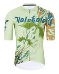 HOLOKOLO Kurzarm Radtrikot und Shorts - DRAGON - Orange/Braun/Hellgrün
