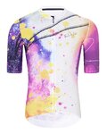 HOLOKOLO Kurzarm Radtrikot und Shorts - SPLASH - Grau/Lila