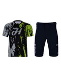 HOLOKOLO MTB Radtrikot und Hose - TYRE MTB - Schwarz/Grün/Grau