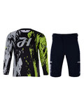 HOLOKOLO MTB Radtrikot und Hose - TYRE MTB LONG - Grau/Grün/Schwarz
