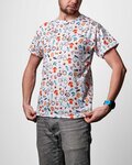 NU. BY HOLOKOLO Kurzarm Fahrrad-Shirt - RIDE ON - mehrfarbig/Weiß