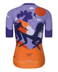 RIVANELLE Kurzarm Radtrikot und Shorts - STALLION - Orange/Lila