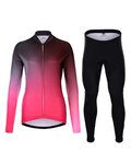 HOLOKOLO Radtrikot und Hose für den Winter - DAZZLE LADY WINTER - Rosa/Schwarz