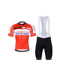 BONAVELO Kurzarm Radtrikot und Shorts - KATUSHA - Schwarz/Rot