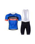BONAVELO Kurzarm Radtrikot und Shorts - GARMIN SHARP - Blau/Schwarz