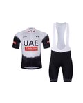 BONAVELO Kurzarm Radtrikot und Shorts - UAE 2025 - Schwarz/Weiß