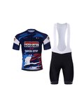BONAVELO Kurzarm Radtrikot und Shorts - SOUDAL-QUICKSTEP 25 - Schwarz/Blau