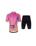 HOLOKOLO Kurzarm Radtrikot und Shorts - CANDYBAG - mehrfarbig/Rosa/Schwarz
