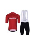 HOLOKOLO Kurzarm Radtrikot und Shorts - GEAR UP  - Schwarz/Rot
