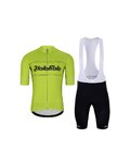 HOLOKOLO Kurzarm Radtrikot und Shorts - GEAR UP  - Schwarz/Gelb