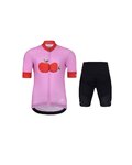 HOLOKOLO Kurzarm Radtrikot und Shorts - FRUIT KIDS - Schwarz