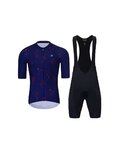 HOLOKOLO Kurzarm Radtrikot und Shorts - Set - Blau/Schwarz
