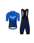 HOLOKOLO Kurzarm Radtrikot und Shorts - ARROW II - Blau