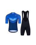 HOLOKOLO Kurzarm Radtrikot und Shorts - ARROW II - Blau/Schwarz