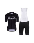 RIVANELLE Kurzarm Radtrikot und Shorts - GEAR UP - Weiß/Schwarz