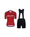 RIVANELLE Kurzarm Radtrikot und Shorts - GEAR UP  - Schwarz/Weiß